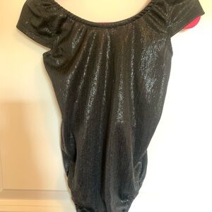 Bailey's Blossoms Black Cap Sleeve Bodysuit Onsie